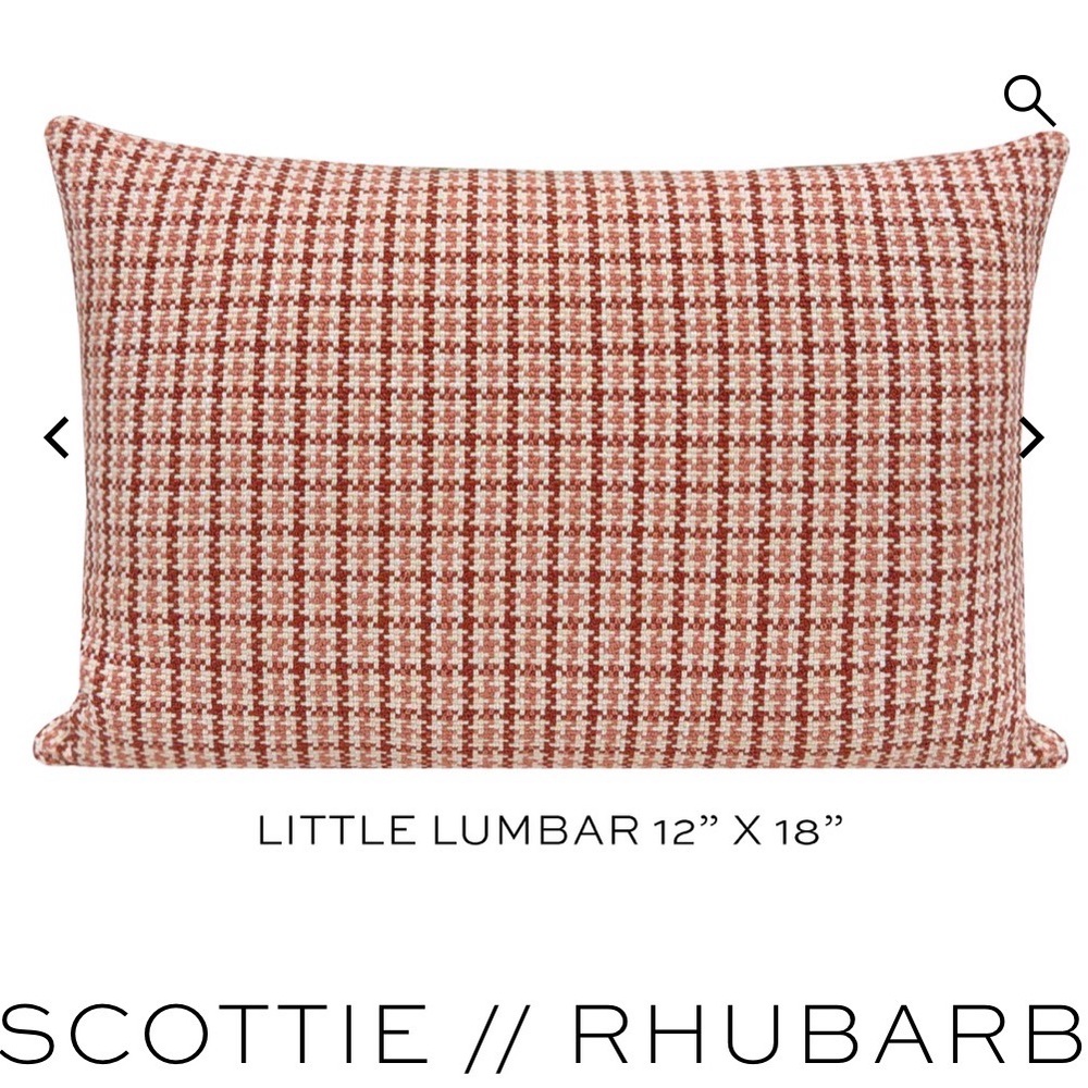 NWT Little Design Co - Scottie Rhubarb - Little Lumbar Pillow